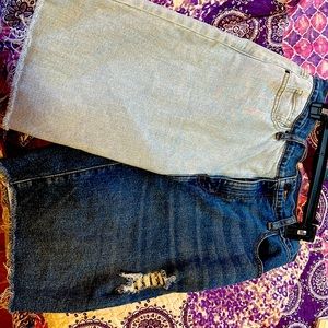 Two toned Jean Shorts